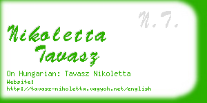 nikoletta tavasz business card